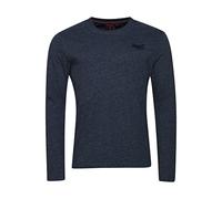 Superdry Vintage Logo EMB L/S Top T-Shirt, Bleu Marine, S Homme