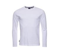 Superdry Vintage Logo EMB LS Top T-Shirt, Optic, S Homme