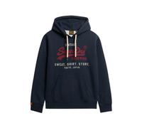 Superdry - Vintage Logo Heritage Relaxed Sweat à capuche - Homme - Sweatshirts et sweats à capuche - Bleu - Taille: XL