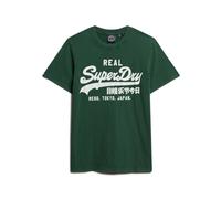 Superdry - Vintage Logo JP Coton Vert T-shirt - Homme - Tops - Vert - Taille: L