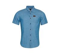 Superdry Vintage Loom S/S Shirt Chemise à Boutons, Micro Light Dobby, L Homme