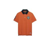 Superdry Vintage Pique Rugby Polo Shirt, Prep Orange, XXL Men's