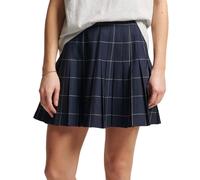Superdry Vintage Pleated Mini Skirt Bleu S Femme