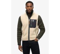 Superdry - Vintage Retro Borg Fleece - Polaire sans manches homme Oatmeal Beige - L