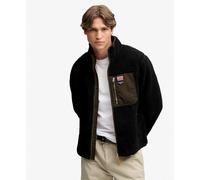 Superdry & Co Vintage Retro Veste en polaire, noir, Taille L
