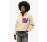 Superdry - Vintage Retro Half Zip Fleece - Polaire femme Oatmeal Beige - S