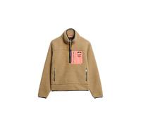 Superdry Sweatshirt Vintage Retro Half Zip – Marron – Femme M