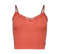 DÃ©bardeur caraco cÃŽtelÃ© Ã liserÃ© dentelle femme Superdry Rose M/L