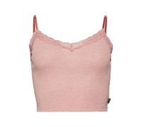 Superdry Vintage Rib Lace Trim Cami Top, Chemise Business,