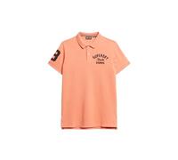 Polo Superdry Superstate manche courte orange bleu marine - S