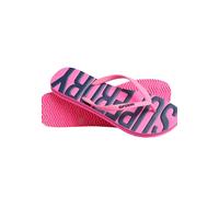 Tongs Superdry Vintage Logo rose noir femme - L
