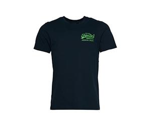 Superdry Vintage VL Neon Tee Chemise pour Homme, Bleu Marine (Eclipse Navy), S