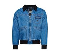Superdry Vintage Worker Bomber Jacket Veste, Indigo, M Homme