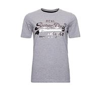 Superdry T-shirt Real Vintage Logo Gris Coton Femme XS