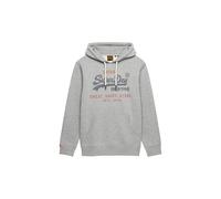 Superdry VL Heritage Relaxed Hood Sweater, College Grey Marl, XXL Men's