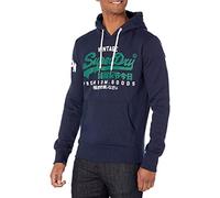 Superdry Sweat-shirt bleu marine / vert foncé / blanc, Taille XXL