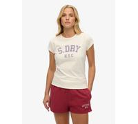 Superdry Athletic Essential Slub Short Sleeve T-shirt Blanc XL Femme