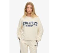 Superdry White Athletic Essentials Appliqué Crew Neck Sweatshirt