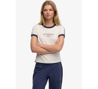 Superdry White Athletic Essentials Graphic Ringer T-Shirt