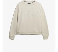 Superdry White Athletic Essentials Tonal Applique Crew Neck Sweatshirt