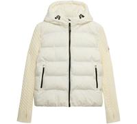 Superdry White Cable Knit Sleeve Hybrid Jacket