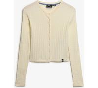 Superdry White Micro Cable Cardigan