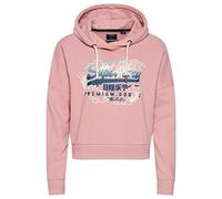 Superdry Womens Vintage VL Narrative Sweat à Capuche pour Femme Rose Clair Taille M