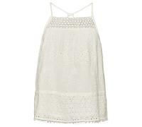 Superdry Womens Vintage Woven Lace Top Cami T-Shirt pour Femme Blanc Brillant Taille S