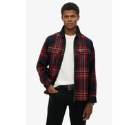 Superdry - Wool Miller Zip Overshirt - Veste homme Michigan Check Navy - XXL