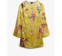Superdry Yellow Jacquard Flare Sleeve Mini Dress Yellow 40