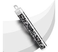 SuperDuo Duets Perles de verre brillantes, noir/blanc, gris, 13 g