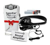 SuperEar Plus Model SE7500 Produit d'amplification sonore personnelle avec étui, écouteurs et écouteurs discrets