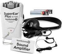 SuperEar Plus Model SE7500 Produit d'amplification sonore personnelle avec étui, écouteurs et écouteurs discrets