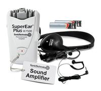SuperEar Plus Model SE7500 Produit d'amplification sonore personnelle avec étui, écouteurs et écouteurs discrets