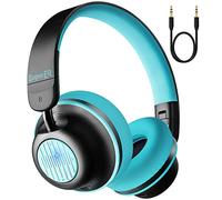 SuperEQ Casque Bluetooth sans Fil S2, Signal Stable Bon Effet d'Appel et Anti-interférence Puissant de Puce Qualcomm 3003, Casque Réduction de Bruit Active, Télétravail, Métro, Bleu
