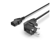 Superer 1,2 M Cable d'alimentation C13 IEC320 (CEE7/7 Schuko), Cordon Secteur 3 Broches pour TV, Monitor, PC, Printer - Noir, Compatible avec Samsung, LG, Panasonic, BenQ