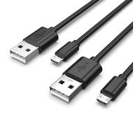 Superer 1,5M+1,5M Chargeur Câble Micro USB Compatible avec Sony Manette PS4 | Compatible avec Playstation 4, PS4 Slim/Pro, Xbox One/One-S/Elite/One-X (Noir, 1,5M(Lot de 2), PVC standard)