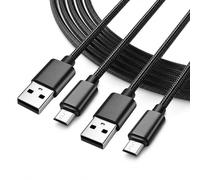 Superer 3,0M+3,0M Chargeur Câble Micro USB Compatible avec Sony Manette PS4 | Compatible avec Playstation 4, PS4 Slim/Pro, Xbox One/One-S/Elite/One-X