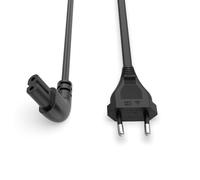 Superer Câble d'alimentation 2 M pour Téléviseur - Câble Secteur pour Fiche Coudée à 90°, Compatible avec Samsung, LG, TCL, Sony, Compatible avec Philips, Hisense, Panasonic