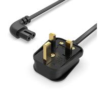 Superer Câble d'alimentation à 2 broches à angle droit de 2 m pour PS5, PS4, PS3, Xbox Series X/S, Xbox One, TV - Câble d'alimentation standard IEC C7 Figure 8