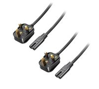 Superer Lot de 2 câbles d'alimentation de 1,2 m pour Sony PS5 PS4 PS3 Slim PlayStation 5 4 3, Xbox Series X/S, Xbox One X/S - 2 broches IEC C7 Figure 8