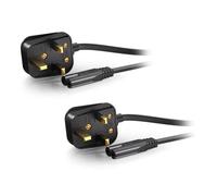 Superer Lot de 2 câbles d'alimentation de 2 m pour Sony PS5 PS4 PS3 Slim PlayStation 5 4 3, Xbox Series X/S, Xbox One X/S - 2 broches IEC C7 Figure 8