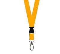 SUPERETOOL - Lanière tour de cou avec clip en métal et boucle de sécurité, 155 mm, douce et soyeuse qui absorbe la transpiration (1 pièce) - Jaune