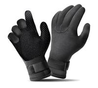 SUPERFA Gants en néoprène de 5 mm - Gants de natation, combinaison de plongée avec sangle réglable, gants de plongée de 5 mm pour femmes et hommes - Natation dans l'eau froide