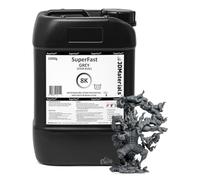 SuperFast 8K Résine d'imprimante 3D lavable à l'eau, impression 50 um en 0,5 sec, Fabriquée en Corée par 3DMaterials (5000g, Gris)