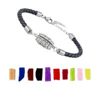 SUPERFINDINGS 1 Collier Bracelet de Diffusion d'Huiles Essentielles en Acier Inoxydable avec 10 Pads Parfumés Longue Durée Bande Ajustable de 7.36 inch 18.7cm pour Femmes Hommes Port Quotidien