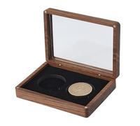 SUPERFINDINGS 1 ensemble de Présentoirs à Pièces de Défi Boîte de Présentation de Pièces de Défi en Bois à 2 compartiments Boîtes D'Emballage de Pièces Rectangulaires Noires pour Soldat Collectionneur