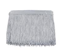 SUPERFINDINGS 10.94 Yards (10m) Chaînette Gris Clair Couture Dentelle Garniture Gland Couture Frange Garniture Frange Coupe Ruban de Dentelle Argent Frange Garniture Embellissement