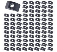 SUPERFINDINGS 100 Pièces Écrous Rondelles Demi Lune M8 3.1x1.6cm Épais Écrous Demi Lune Espaceur Connecteur Meuble Bureau pour Table Armoire Lit Rondelle Trou 8mm