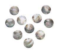 SUPERFINDINGS 10Pc Perles En Coquille De Lèvre Noire Naturelle 1.55 1.61" Plates Perles Disques D’eau Douce Charmes De Plage Pour Fabrication De Bijoux Décorations DIY